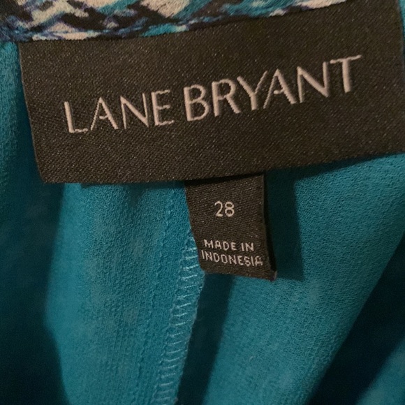 Lane Bryant swing tank blues, black & white size 28 lined in solid aqua blue. - Picture 7 of 10